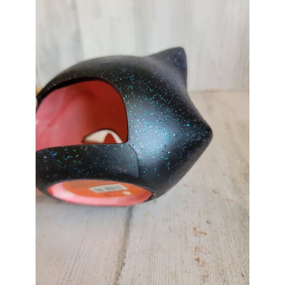 Vintage ceramic black cat face tea light holder candle Halloween - Picture 9 of 10